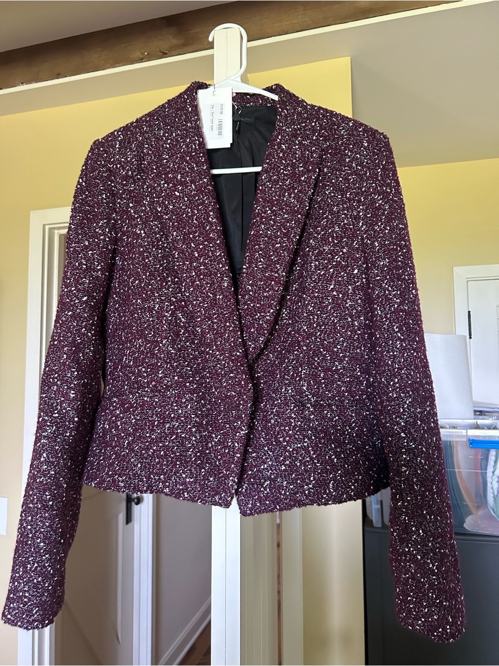 rag & bone Marled Plum Tweed Blazer